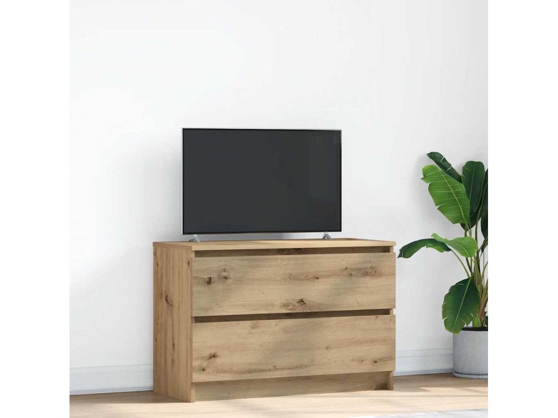 Vidaxl Móvel De Tv 80x35x54 Cm Derivados Madeira Carvalho Artisiano