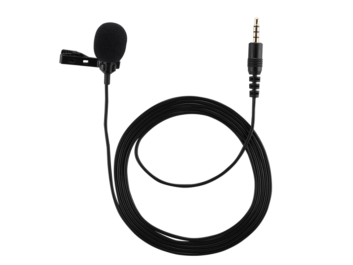 Microfone Lavalier R8 Omnidirecional 360° para Celular Gravação Karaoke S/MARCA