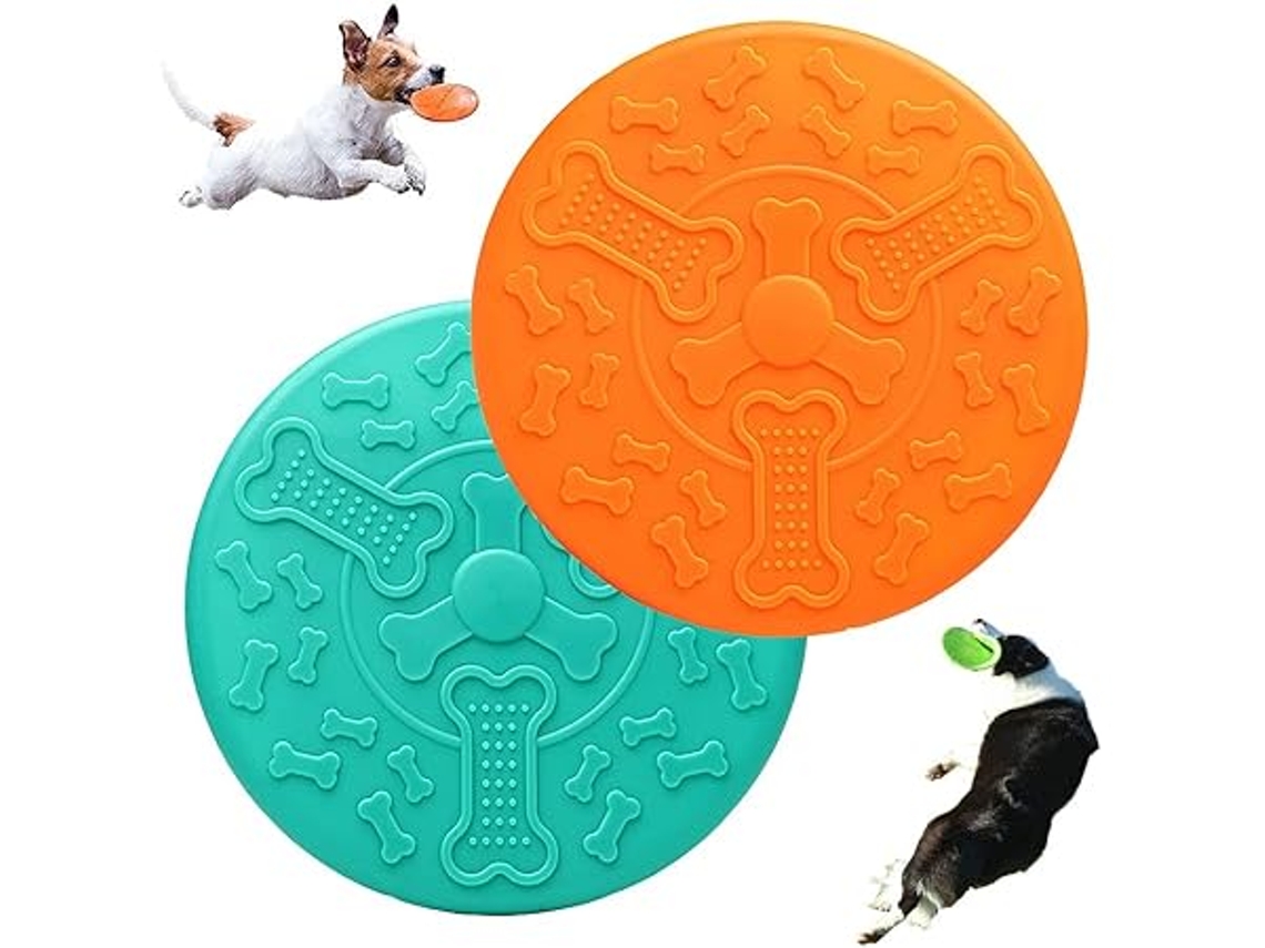 Brinquedos Para Cães, Discos Voadores, Embalagem Com 2 Unidades, Adequados De Pequeno Porte, Uso Em Terra E Na Água, Educativo, Divertido, E