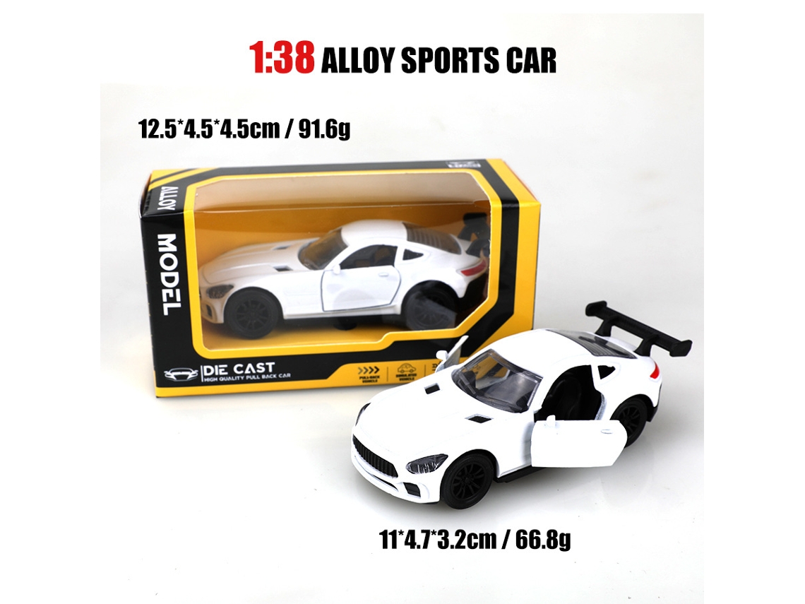 Miniatura de Carro em Escala 1/38, Modelo de Carro Clássico, Brinquedo Infantil. MDUG