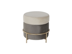 Repousa Pés DKD HOME DECOR Castanho Cinzento Dourado Metal 48x48x46 cm