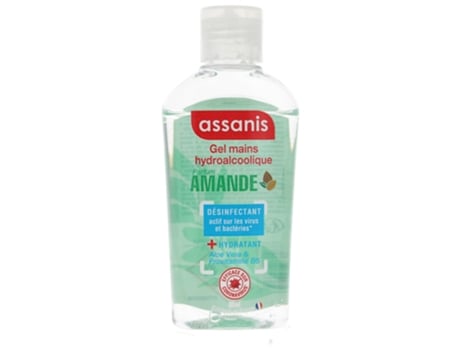 Gel Hidroalcoólico para Mãos 80 Ml Cheiro: Amêndoa ASSANIS