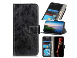 Capa De Couro Com Flip Horizontal Retrô Crazy Horse Texture Para Motorola Moto E32 4g