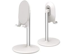 2026 suporte para Celular e Tablet Ajustável para Mesa, Compatível com Dispositivos Até 12.9 Polegadas (branco)