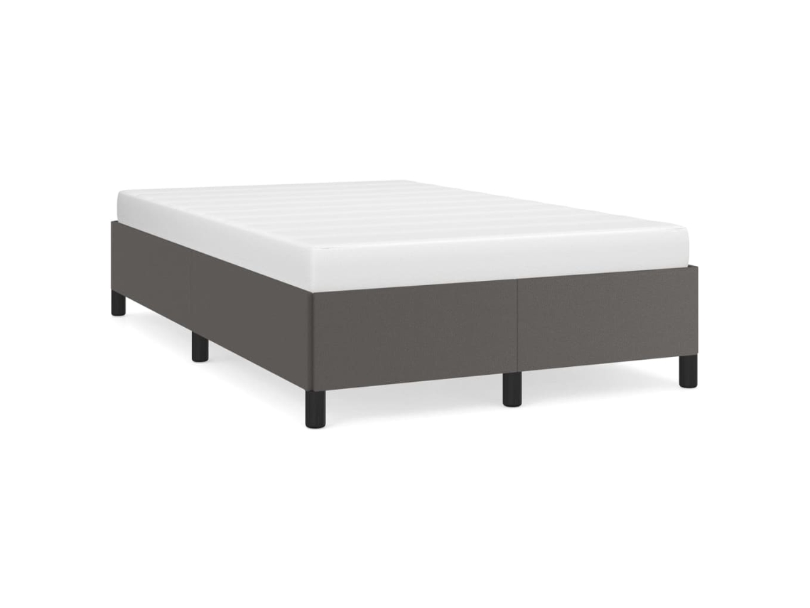 Bed Frame, Bed Frames Vidaxl Cinzeto Couro Artificial (120 X 190 Cm)