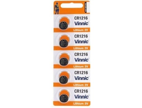 Pilhas Litio tipo Botão VINNIC CR1220 (5 Und)