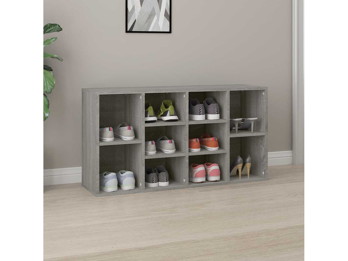 Vidaxl Banco Sapateira 103x30x55cm Derivados Madeira Cinzento Sonoma