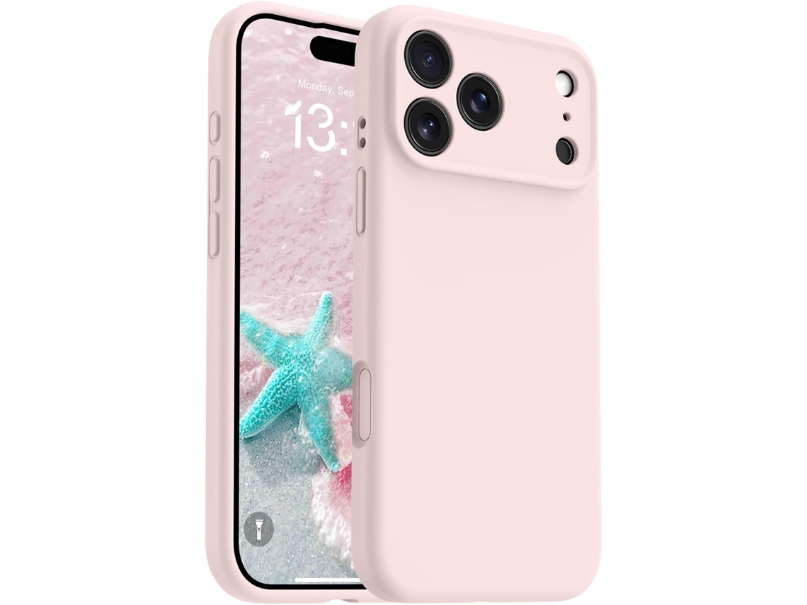 Capa Magnética De Silicone Para Iphone 17 Pro Max, Compatível Com Magsafe, Resistente A Impactos (rosa) Iphone 17 Pro Max