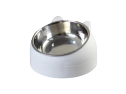 Comedouro Elevado para Animais de Estimação em Aço Inoxidável, com Tigela Única Antiderrapante para Cães e Gatos de Pequeno Porte AQUAFORGE