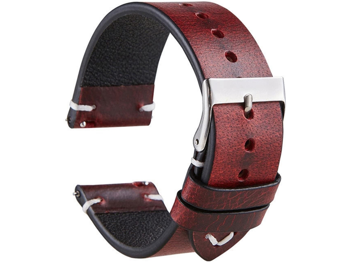 Pulseira de Relógio em couro para 22 Mm Confortável Resistente | S/MARCA