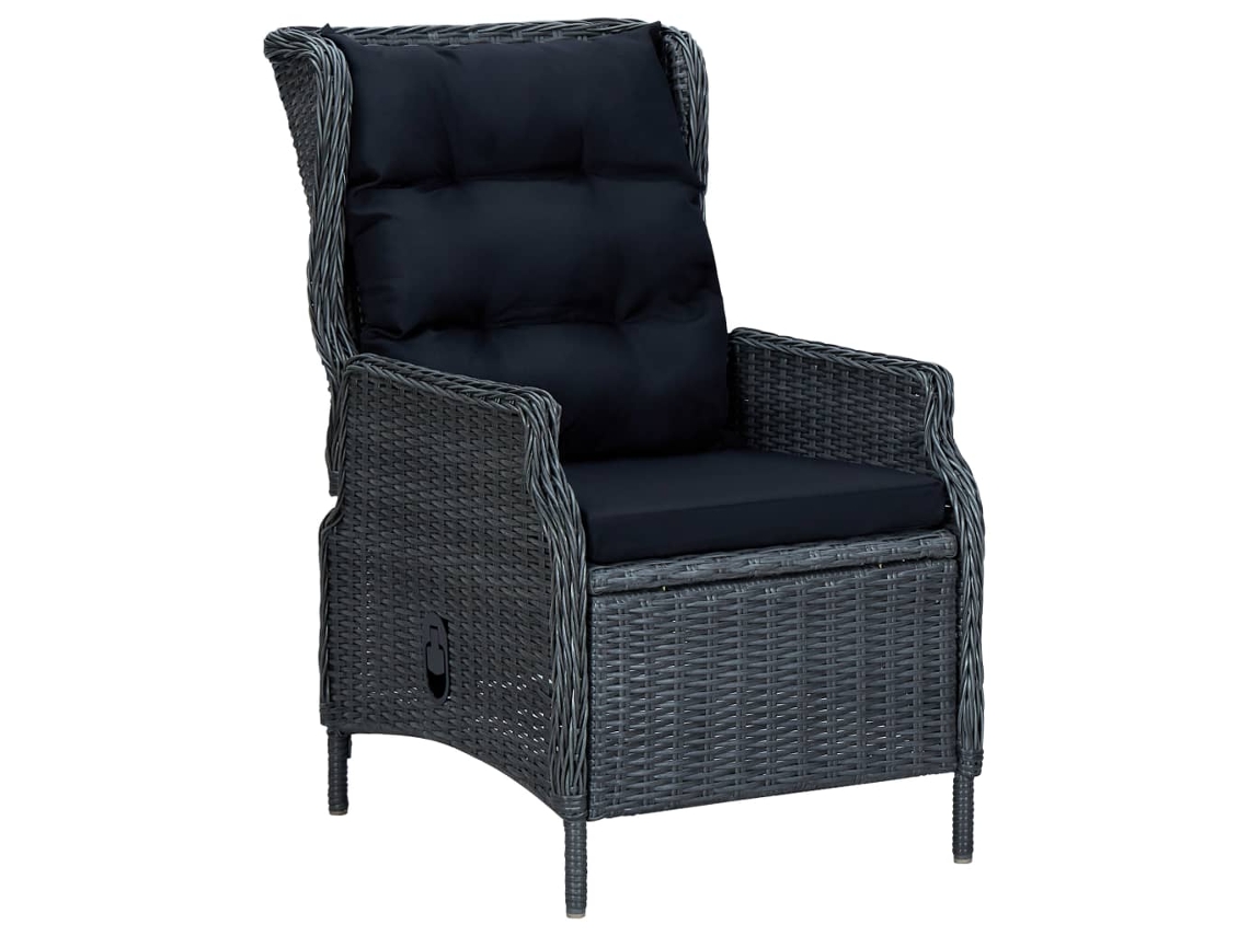 Maison Exclusive - 7 Pcs Conjunto De Jantar Para Jardim Cinzento-escuro
