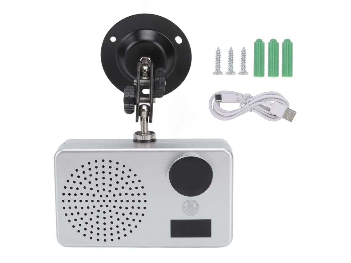 Alerta sonoro com detecção de presença humana via USB (fonte de alimentação segura de 5V, resistência à água IP43)