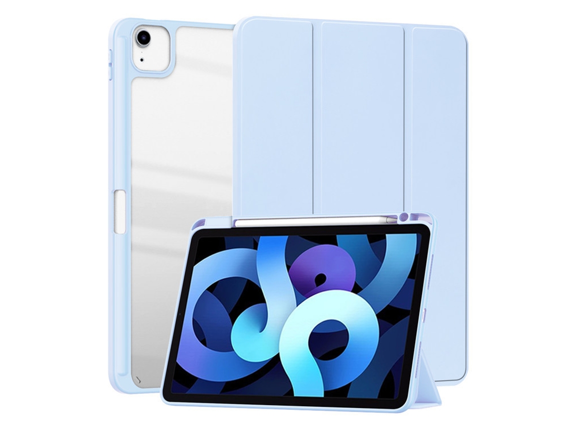 Capa Para Ipad 7/8/9 De 10,2 Polegadas Com Compartimento Caneta, Tablet Em Acrílico Base Rígida E Borda Macia (cor Branco Gelo, 1 Tuotuo