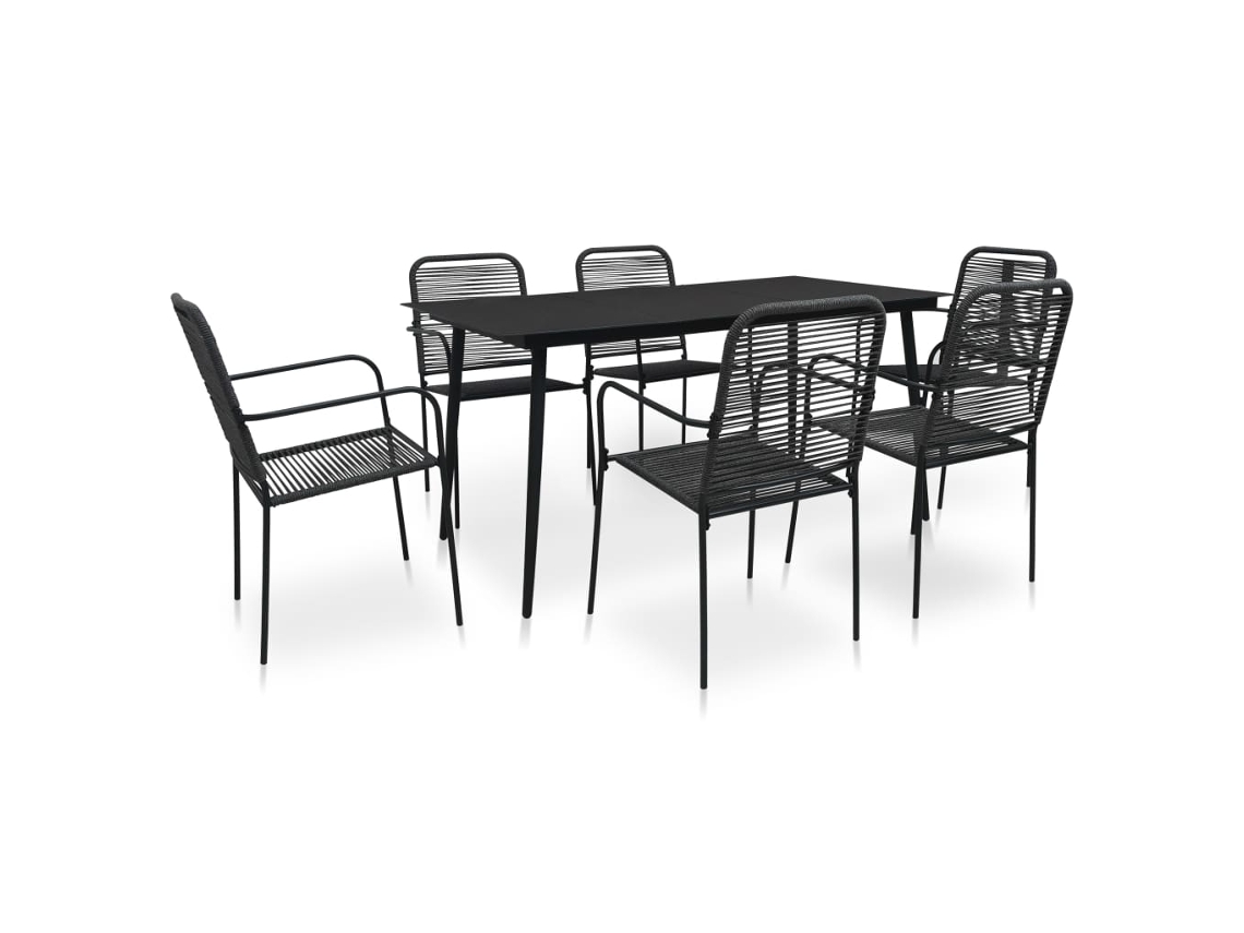 Dining Set, Dining Sets Vidaxl Preto Aço (n/a)