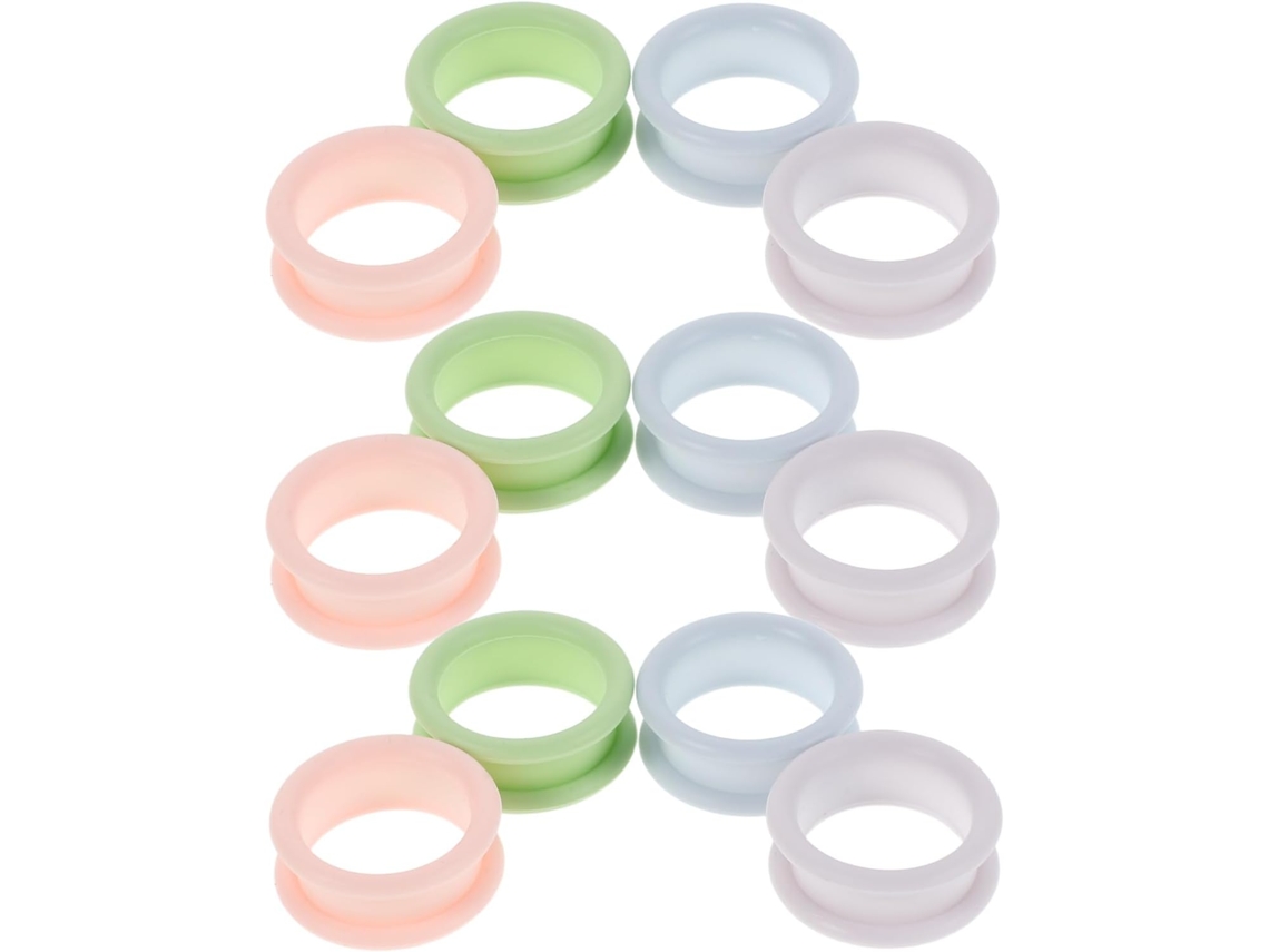 Anéis De Silicone Tesoura, 24 Peças, Macios E Antiderrapantes