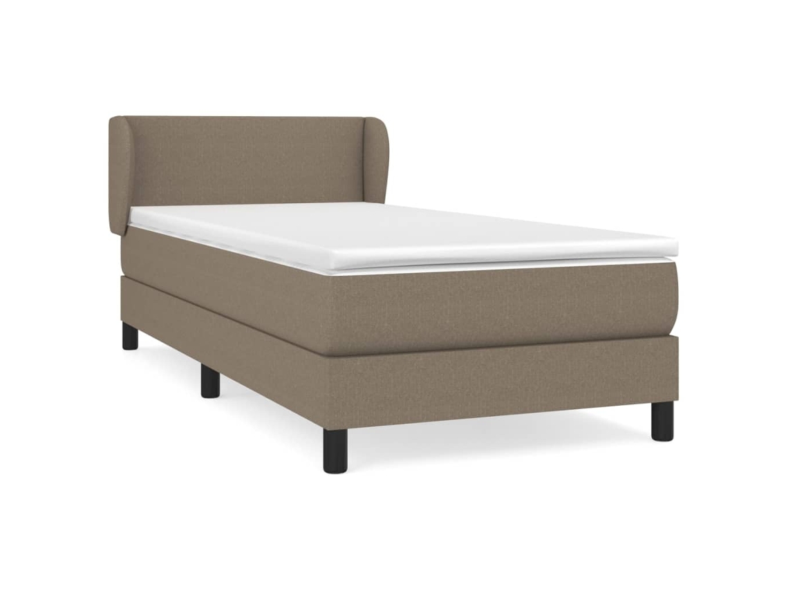 Cama com Molas Tecido Castanho Acinzentado MAISON EXCLUSIVE 90x190 cm