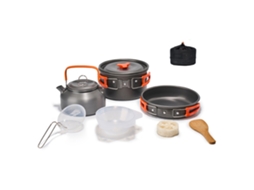 Conjunto de Panelas Camping Portátil Alumínio