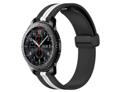 Pulseira De Silicone Dobrável Com Fecho Magnético De 22 Mm Para Samsung Gear S3 Frontier