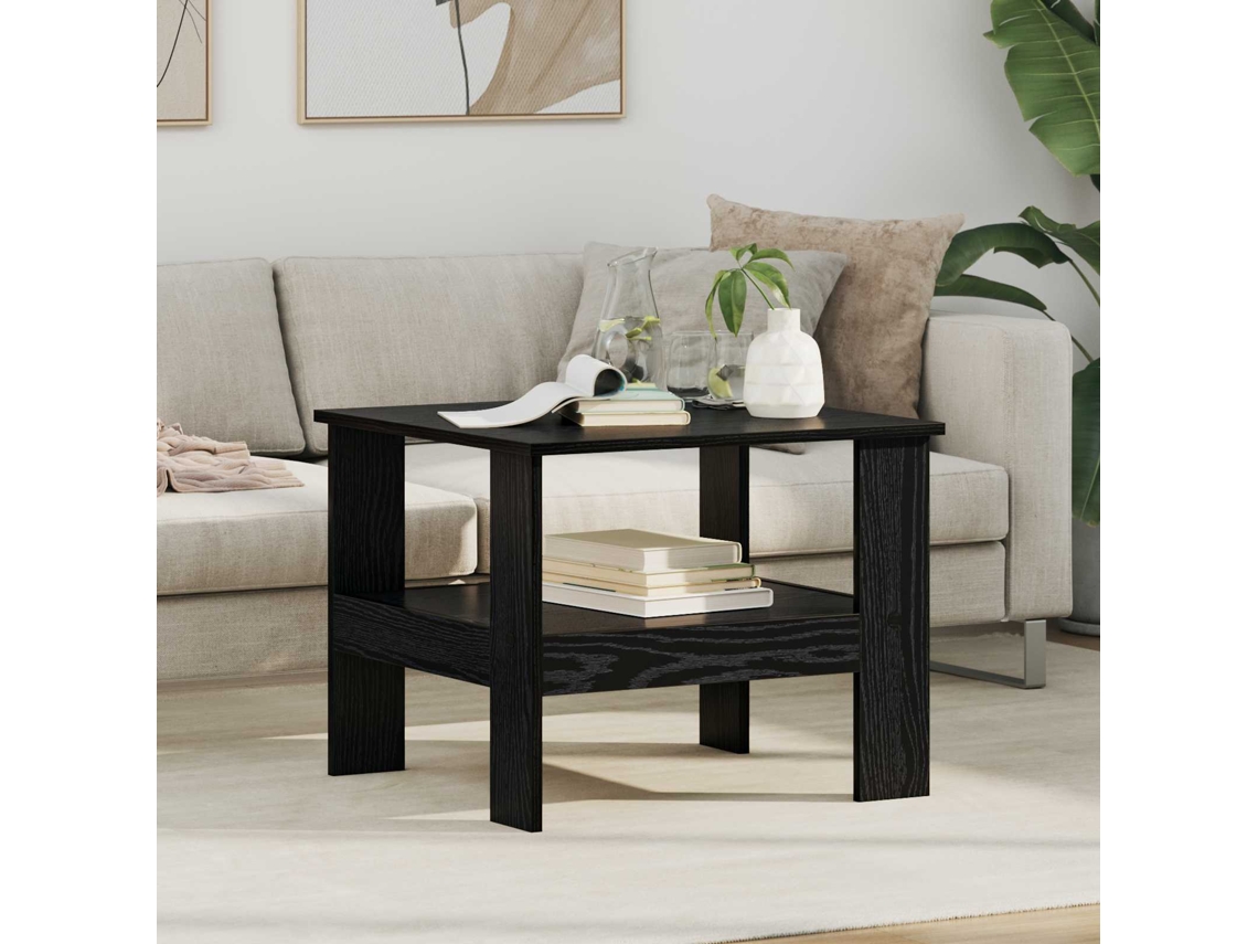 Vidaxl Mesa De Centro Carvalho Preto 57 X 55 X 45 Cm