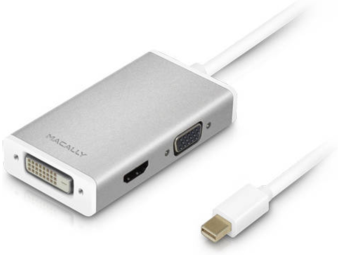 Hub MACALLY DVI/HDMI/VGA (Branco)