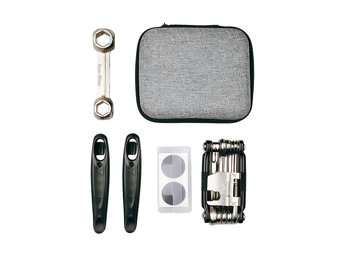 Kit de ferramentas portátil multifuncional para reparação de bicicletas manutenção básica pneus cadeia S/MARCA