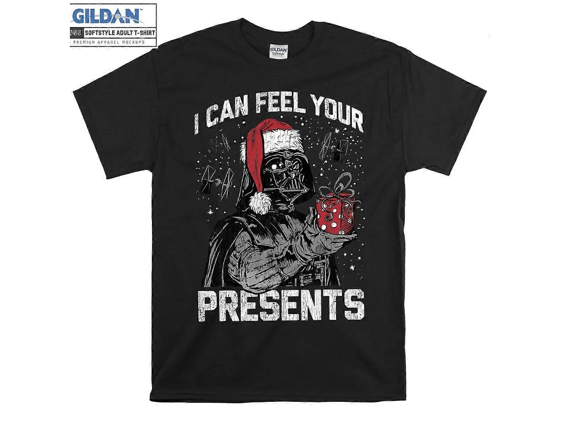 Camiseta Star Wars Natal Darth Vader Eu Posso Sentir Seus Presentes Rockinstone Hengjian