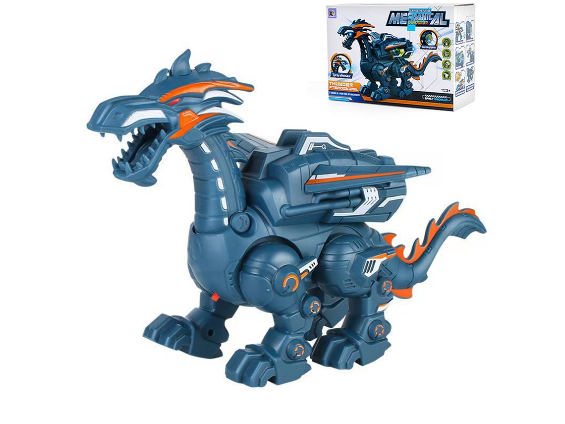 Juguete De Dinossauro Mecânico Móvel Com Som, Luz, Caminhada E Spray Multifuncional