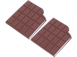 Lote De 2 Notas Adesivos Créatives En Forme De Chocolat Parfumé Little Memo Pour Bureau Maison Et