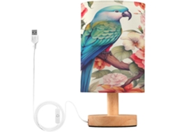 Lindo Abajur De Cabeceira Em Formato Pássaro Para Quarto, Luminária De Cabeceira Led, Luminária De Leitura Com Cúpula