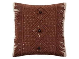 Almofada Decorativa em Macramé Alicante 40X40Cm Castanho ATMOSPHERA