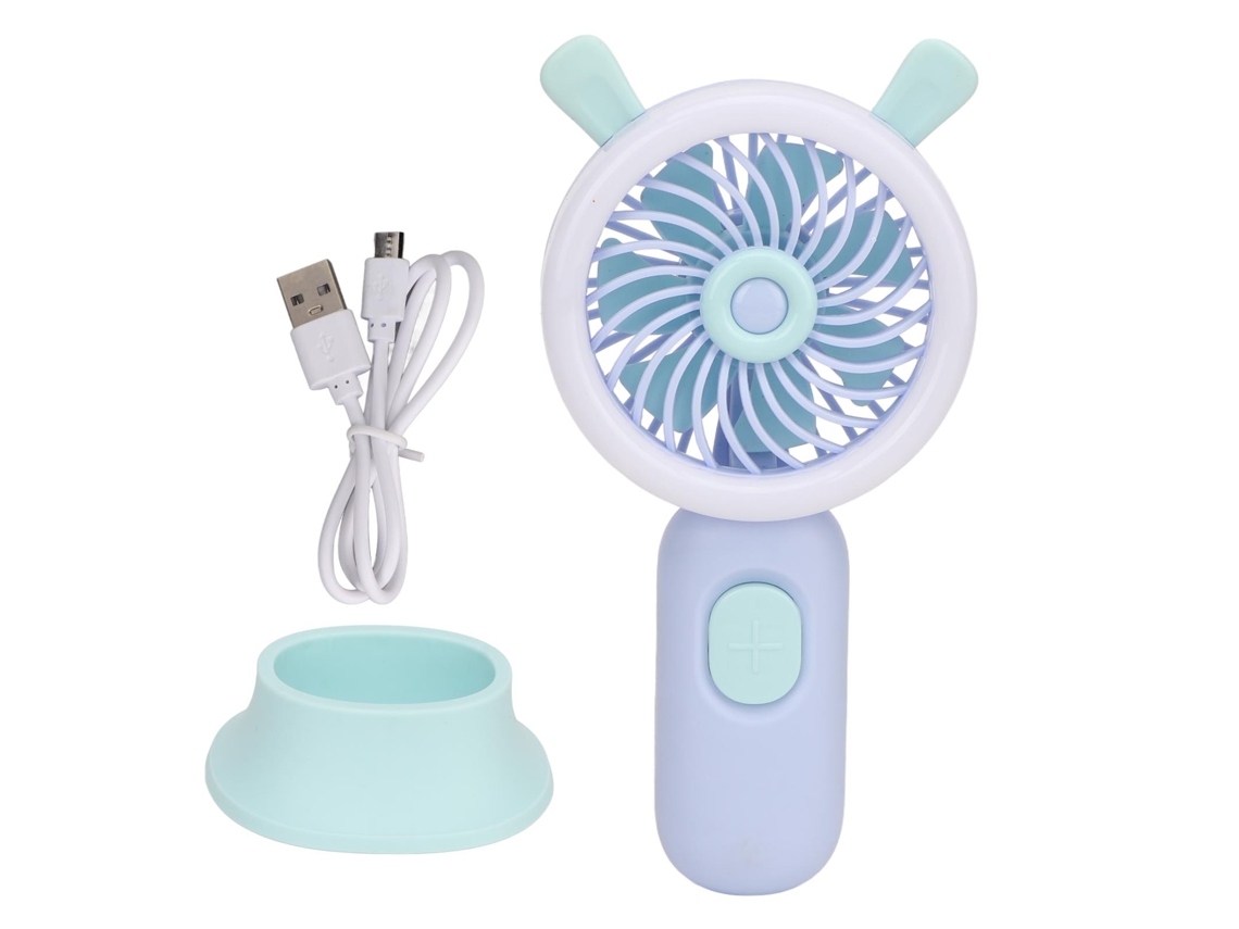 Ventilador portátil ergonômico recarregável usb, 3 níveis, luz BRILVIBERA