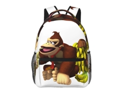 Mochila De Estudante Donkey Kong J31, Durável E Leve, Com Alça De Ombro Impermeável E Respirável N31 Olysi Shop
