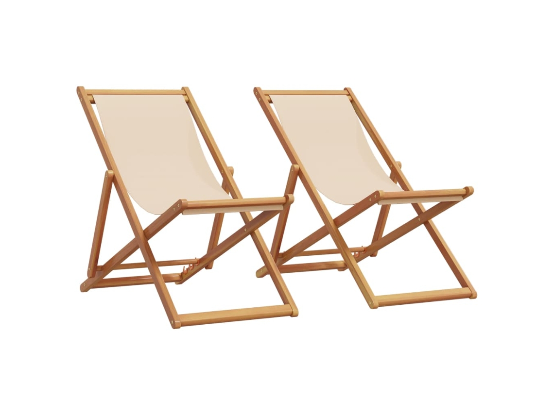 Folding Chair, Folding Chairs Vidaxl Bege Madeira (n/a)
