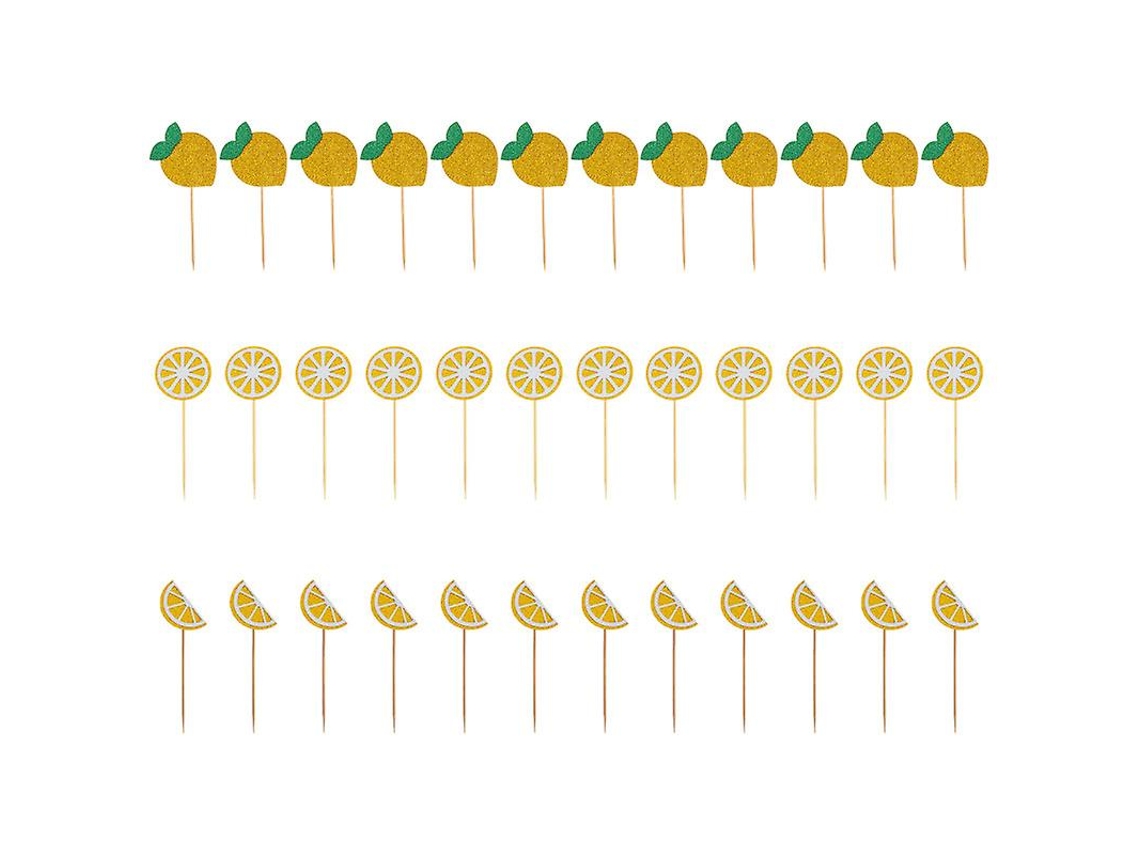 36 Unidades De Topo De Cupcake De Limão