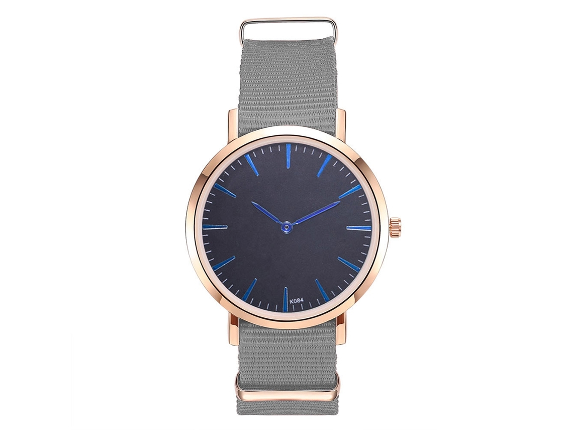 Relógio de Pulso Analógico de Quartzo com Pulseira de Nylon Moderno e Elegante (cinza)