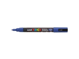 Marcador de Pasta Cônica Fina Posca Pc3M 0 9 1 3Mm Azul Escuro UNIBALL
