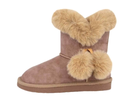 Botas CONGUITOS Australianas Pompon B Tecido Castanho (30)