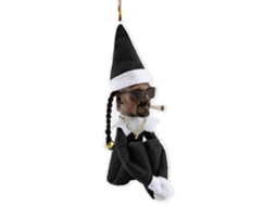 Laxiscreed Estátua De Natal Negra Com Elfo Para Decoração Festiva E Animada