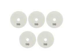 5 Peças Discos De Polimento Úmido De Diamante 4 Polegadas Kit Para Mármore Granito Cerâmica 100 Grit