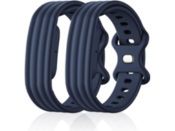 Pulseira para Google Fitbit Air, Silicone Macio, 2 Peças (Meia Noite Azul) czhhmart