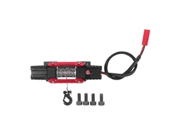 Guincho Elétrico de Motor Duplo em Liga de Alumínio Vermelho para Carro Rc 1/10 S/MARCA