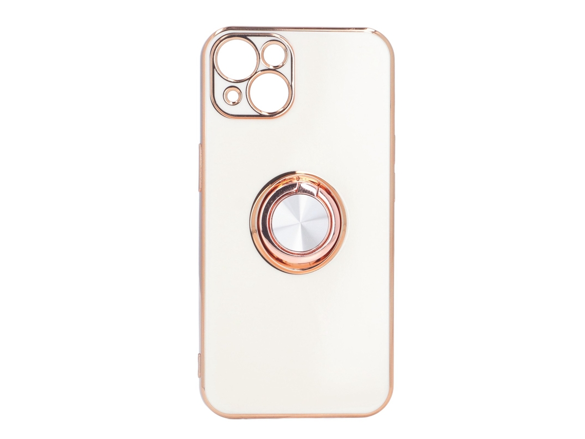 Capa de Telefone EOOCOO (suporte Anel com Platina Flash Rose Gold de Borda Rotativa 360°)
