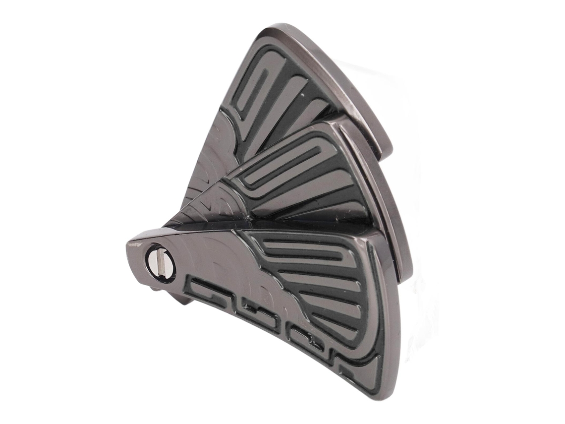 Primerox brinquedo Fidget de Leque Plegável Magnético em Aço Inoxidável para Aliviar Estresse Preto