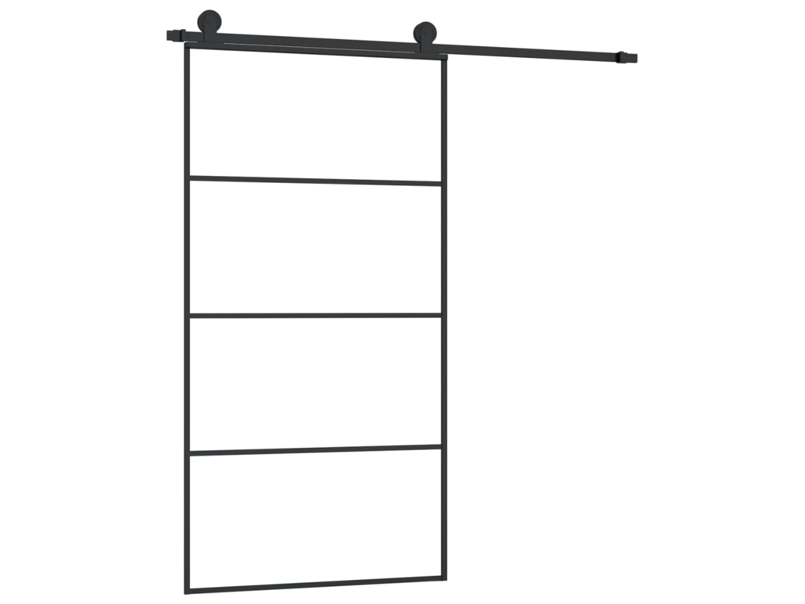 Sliding Door, Sliding Doors Vidaxl Preto Vidro (102.5 X 205 Cm)