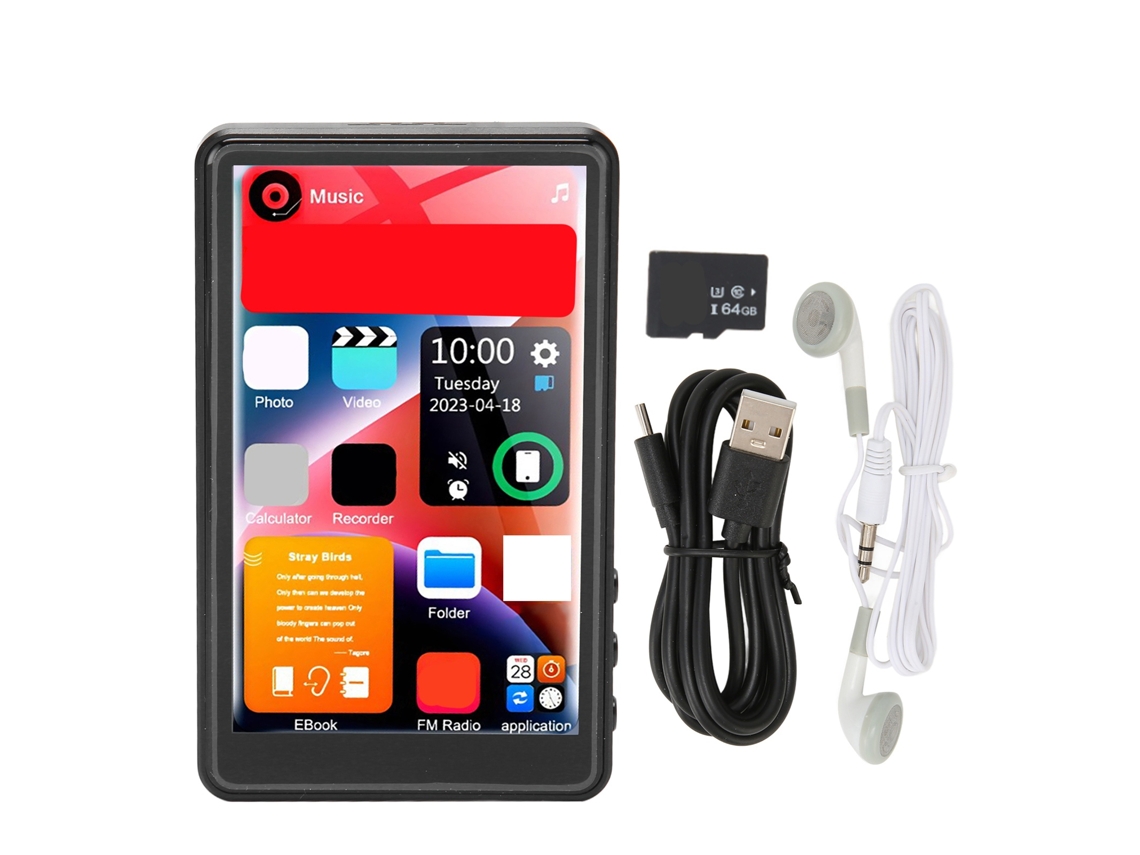 Reprodutor Mp3 LAXISCREED Tela Touch Hd 4.0 Polegada