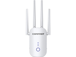 Repetidor Wifi De Banda Dupla 1200 Mbps 2,4ghz/5,8ghz, Extensor De Sinal Com 4 Antenas De Alto Ganho Yizhood (branco)