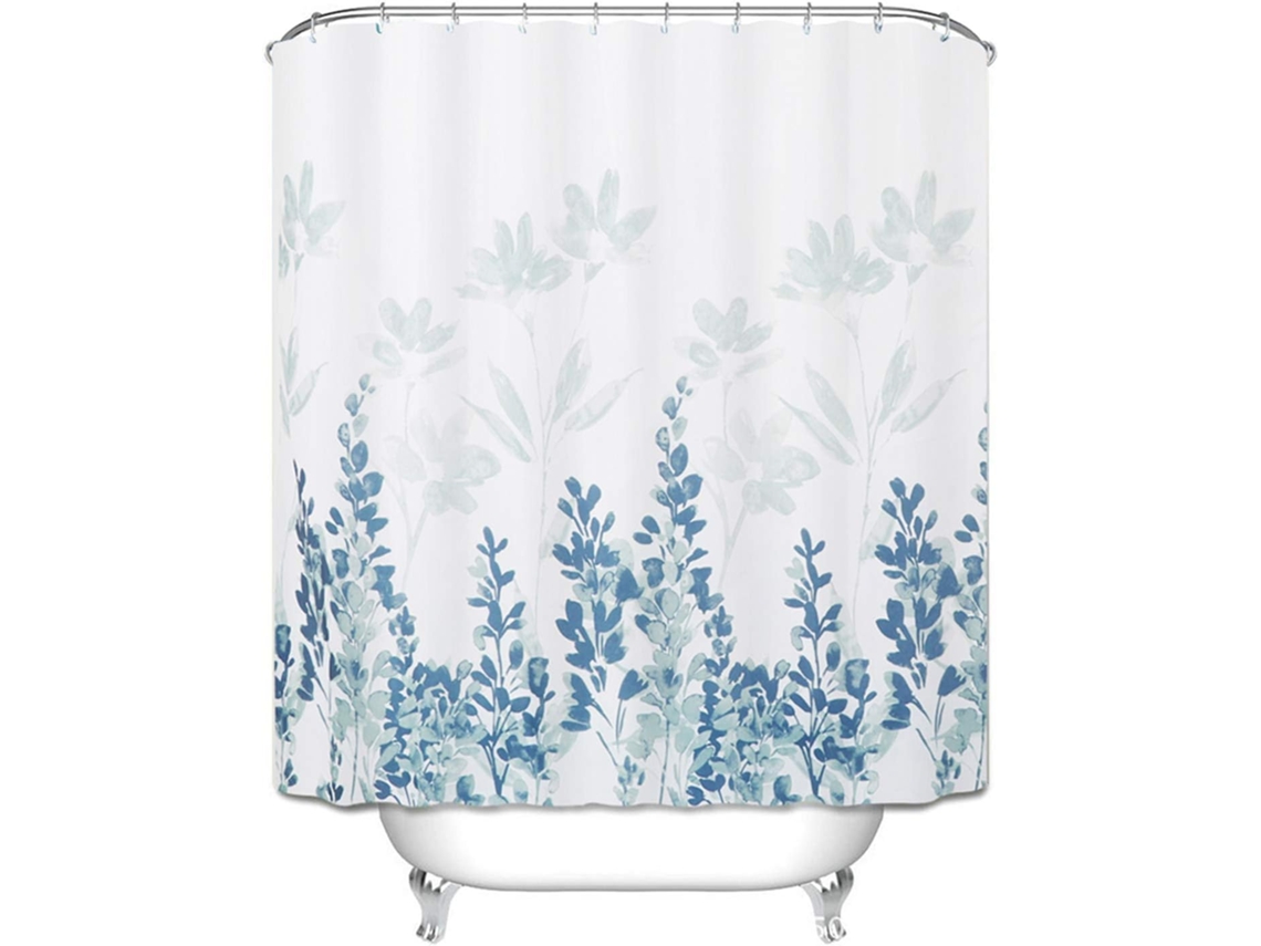 Cortina De Banho Lavável E Resistente Ao Mofo 180x180 Cm - Azul Claro
