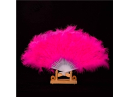 Laxiscreed Abano De Festa Com Pena De Pato Para Dança, Em Rosa Vibrante