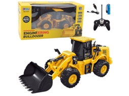 Escavadeira Bulldozer Controle Remoto Rc 2.4g 6ch Amarelo B.active