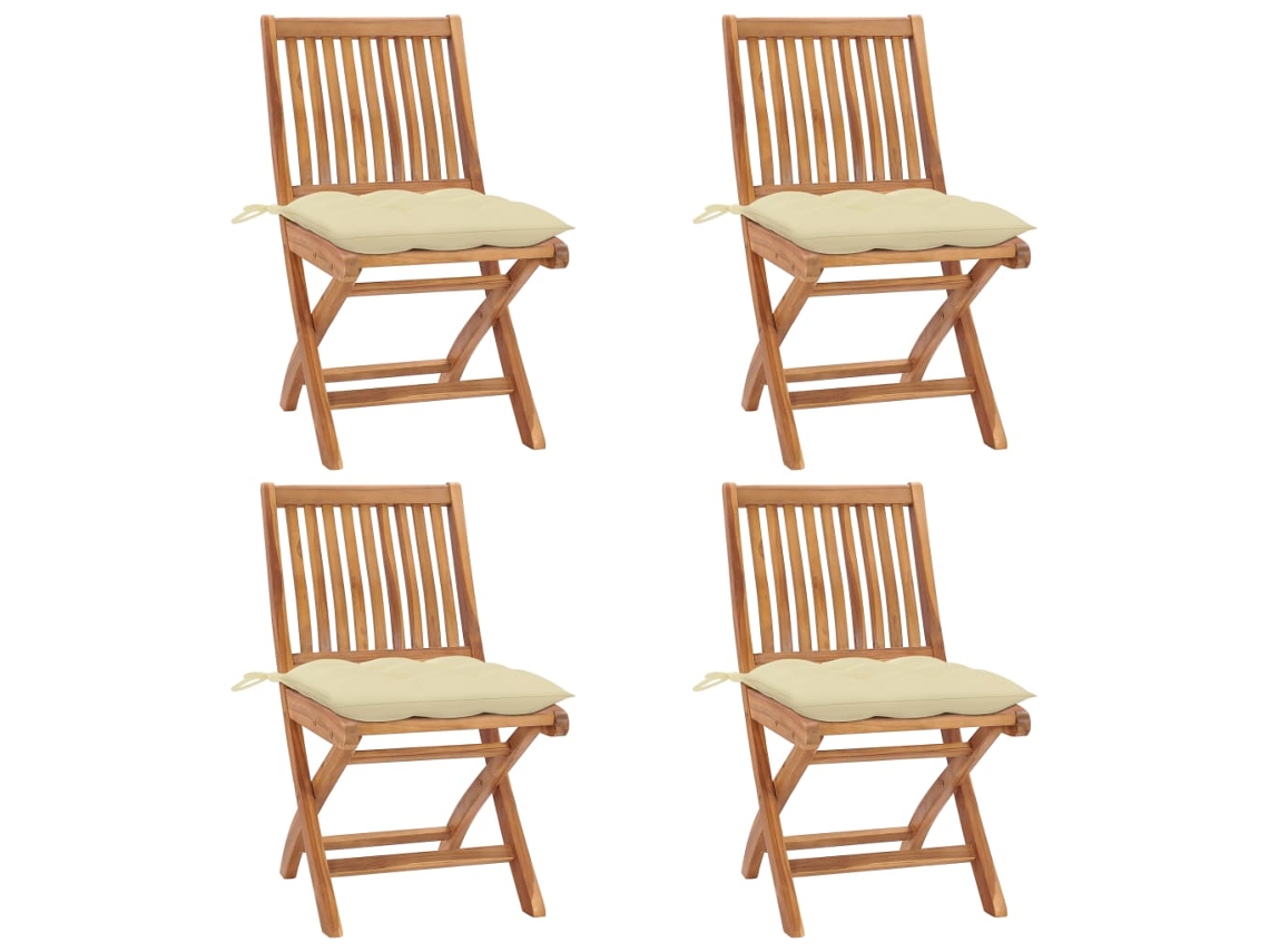 Folding Chair, Folding Chairs Vidaxl Branco Madeira (n/a)
